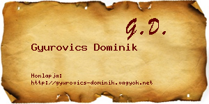 Gyurovics Dominik névjegykártya